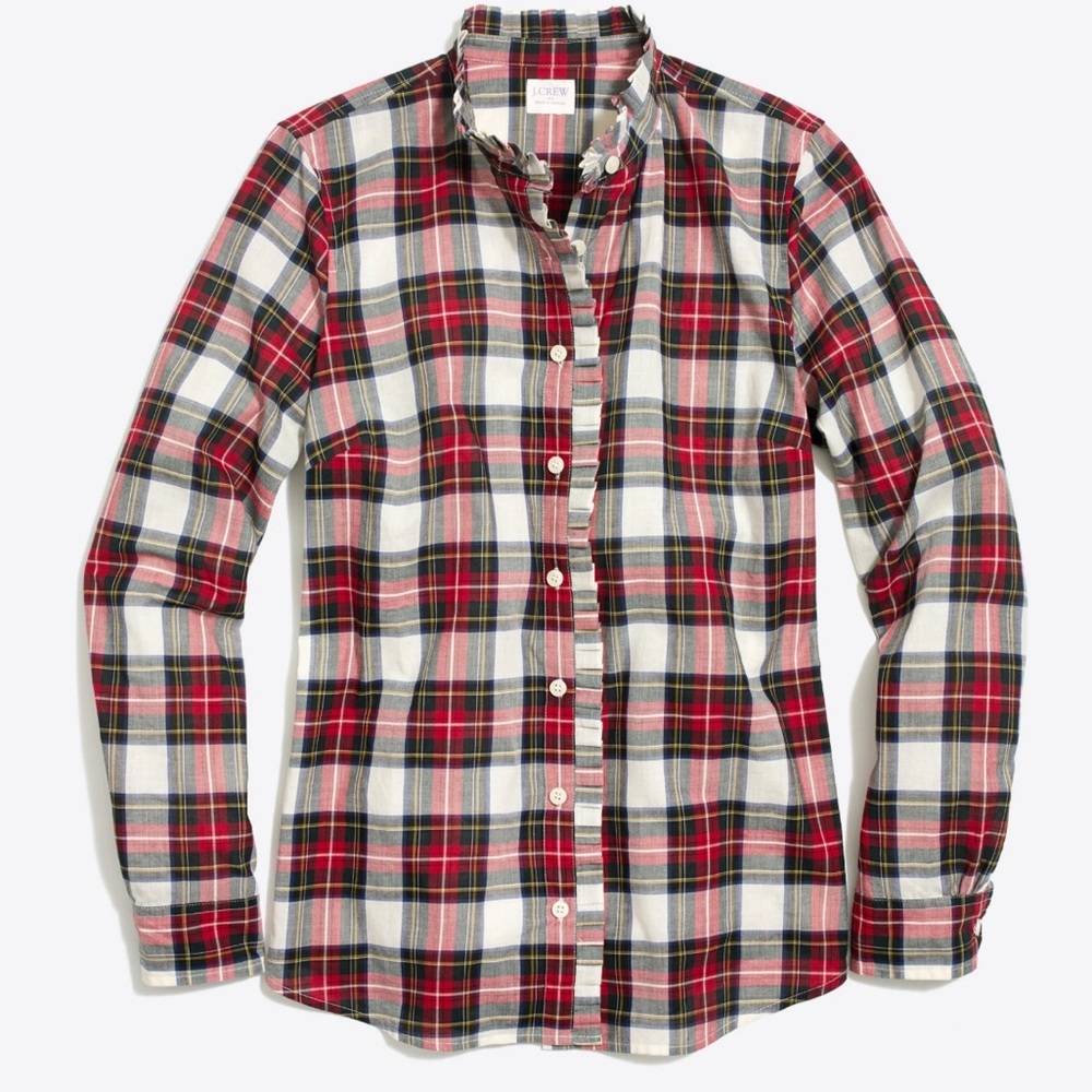 J.Crew Plaid Button-Down Shirt | 100% Cotton | XS